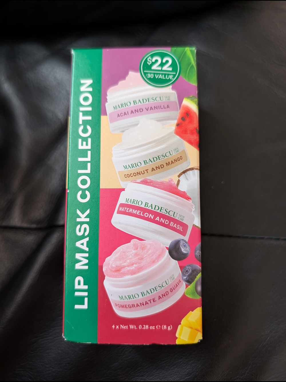 Mario Badescu Lip Mask Collection — Pink, Green, Yellow, Purple Accents